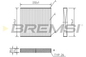 BREMSI FC0492C - FILTRO HABITACULO FIAT, LANCIA, UAZ