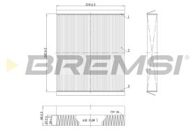 BREMSI FC0501C - FILTRO HABITACULO OPEL