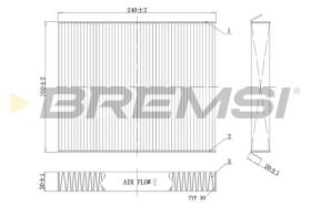 BREMSI FC0854C - FILTRO HABITACULO HONDA