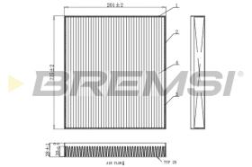 BREMSI FC0872C - FILTRO HABITACULO KIA, HYUNDAI