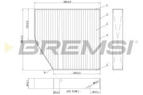 BREMSI FC0875C - FILTRO HABITACULO MERCEDES-BENZ