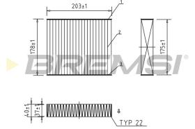 BREMSI FC0890C - FILTRO HABITACULO SMART, MITSUBISHI