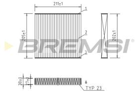 BREMSI FC0899A - FILTRO HABITACULO HONDA