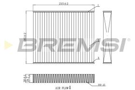 BREMSI FC0910C - FILTRO HABITACULO TOYOTA, LEXUS