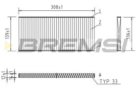 BREMSI FC0958C - FILTRO HABITACULO FIAT, LANCIA