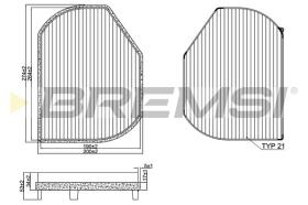 BREMSI FC1331 - FILTRO HABITACULO MERCEDES-BENZ, CHRYSLER