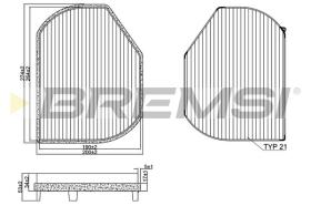 BREMSI FC1331C - FILTRO HABITACULO MERCEDES-BENZ, CHRYSLER