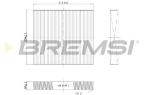 BREMSI FC1341C - FILTRO HABITACULO NISSAN, INFINITI