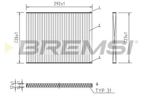 BREMSI FC1919C - FILTRO HABITACULO OPEL