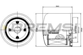 BREMSI FL1299 - FILTRO DE ACEITE FIAT, RENAULT, NISSAN, DAF