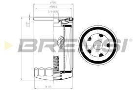 BREMSI FL1439 - FILTRO DE ACEITE FORD, ALFA ROMEO, GAZ