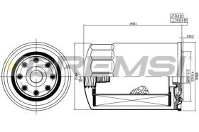 BREMSI FL1452 - FILTRO DE ACEITE RENAULT, NISSAN, OPEL, JEEP