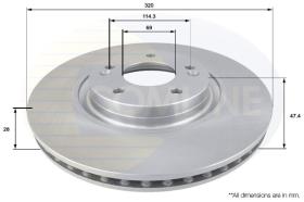 COMLINE ADC2412V - DISCO FRENO REVESTIDO COMLINE- SUST.  ADC5078V