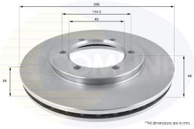 COMLINE ADC0290V - DISCO FRENO REVESTIDO COMLINE