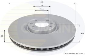 COMLINE ADC2715V - DISCO FRENO REVESTIDO COMLINE