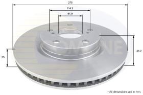 COMLINE ADC01136V - DISCO FRENO REVESTIDO COMLINE