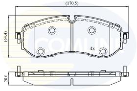COMLINE CBP02845 - PASTILLAS DE FRENO COMLINE
