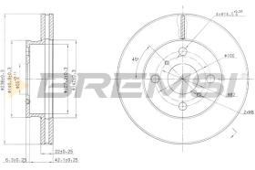 BREMSI CD6417V - DISCOS DE FRENO TOYOTA