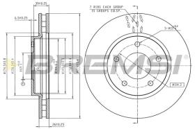 BREMSI CD7803V - DISCOS DE FRENO MITSUBISHI