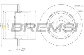 BREMSI CD8059S - DISCOS DE FRENO FORD, MAZDA