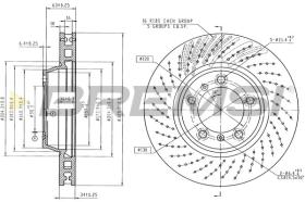 BREMSI CD8118VLS - DISCOS DE FRENO PORSCHE