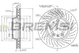 BREMSI CD8118VRD - DISCOS DE FRENO PORSCHE