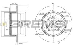 BREMSI CD8160S - DISCOS DE FRENO LEXUS