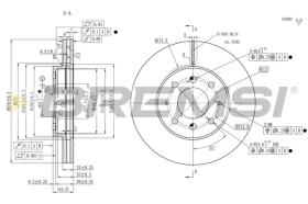 BREMSI CD8163V - DISCOS DE FRENO MITSUBISHI