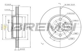 BREMSI CD8166V - DISCOS DE FRENO TOYOTA