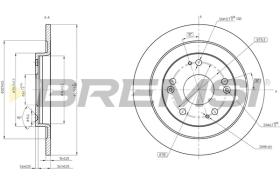 BREMSI CD8474S - DISCOS DE FRENO HONDA