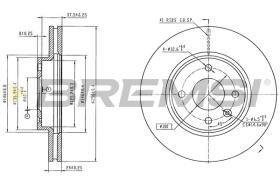 BREMSI CD8540V - DISCOS DE FRENO CHEVROLET