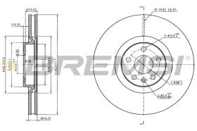 BREMSI CD8645V - DISCOS DE FRENO LEXUS