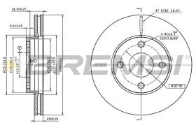 BREMSI CD8679V - DISCOS DE FRENO FORD