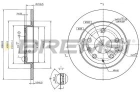 BREMSI CD8823S - DISCOS DE FRENO MAZDA