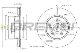 BREMSI CD8852V - DISCOS DE FRENO TOYOTA