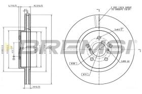 BREMSI CD8863V - DISCOS DE FRENO SUBARU