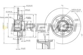 BREMSI CD8929S - DISCOS DE FRENO PEUGEOT, CITROEN