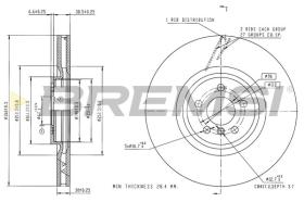 BREMSI CD9025VLS - DISCOS DE FRENO BMW, MINI