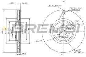 BREMSI CD9025VRD - DISCOS DE FRENO BMW, MINI