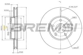 BREMSI CD9032V - DISCOS DE FRENO OPEL