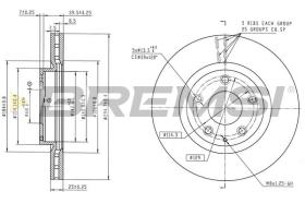 BREMSI CD9035V - DISCOS DE FRENO MAZDA