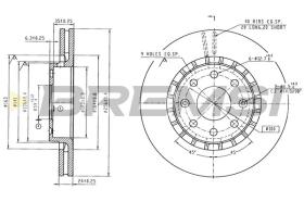 BREMSI CD9054V - DISCOS DE FRENO CHEVROLET