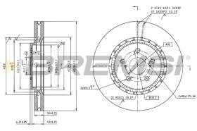 BREMSI CD9063V - DISCOS DE FRENO LEXUS