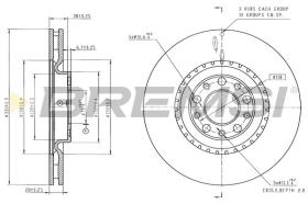 BREMSI CD9068V - DISCOS DE FRENO VW