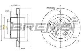 BREMSI CD9077V - DISCOS DE FRENO TOYOTA