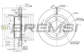 BREMSI CD9082V - DISCOS DE FRENO TOYOTA