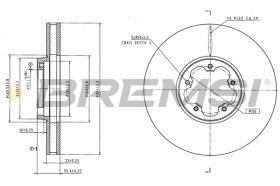 BREMSI CD9095V - DISCOS DE FRENO FORD