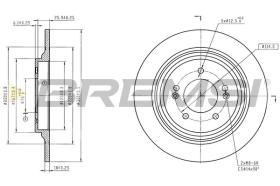 BREMSI CD9099V - DISCOS DE FRENO HYUNDAI, KIA