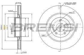 BREMSI CD9111V - DISCOS DE FRENO FORD