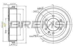 BREMSI CR5685 - TAMBOR DE FRENO ISUZU